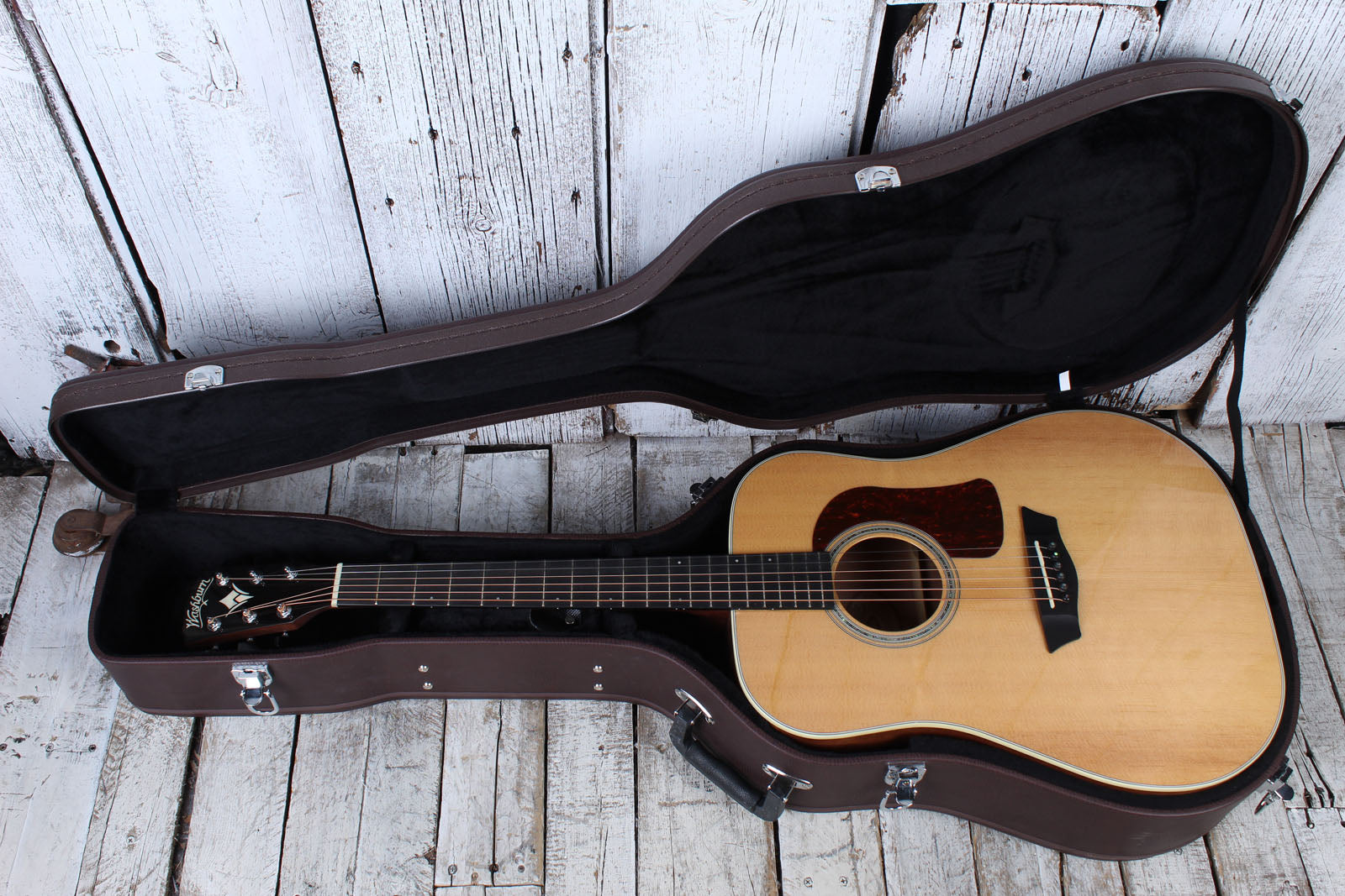 Washburn HD100SWK Heritage Series Acoustic Guitar Natural with Hardshell Case