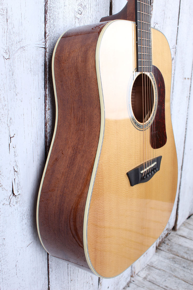 Washburn HD100SWK Heritage Series Acoustic Guitar Natural with Hardshell Case