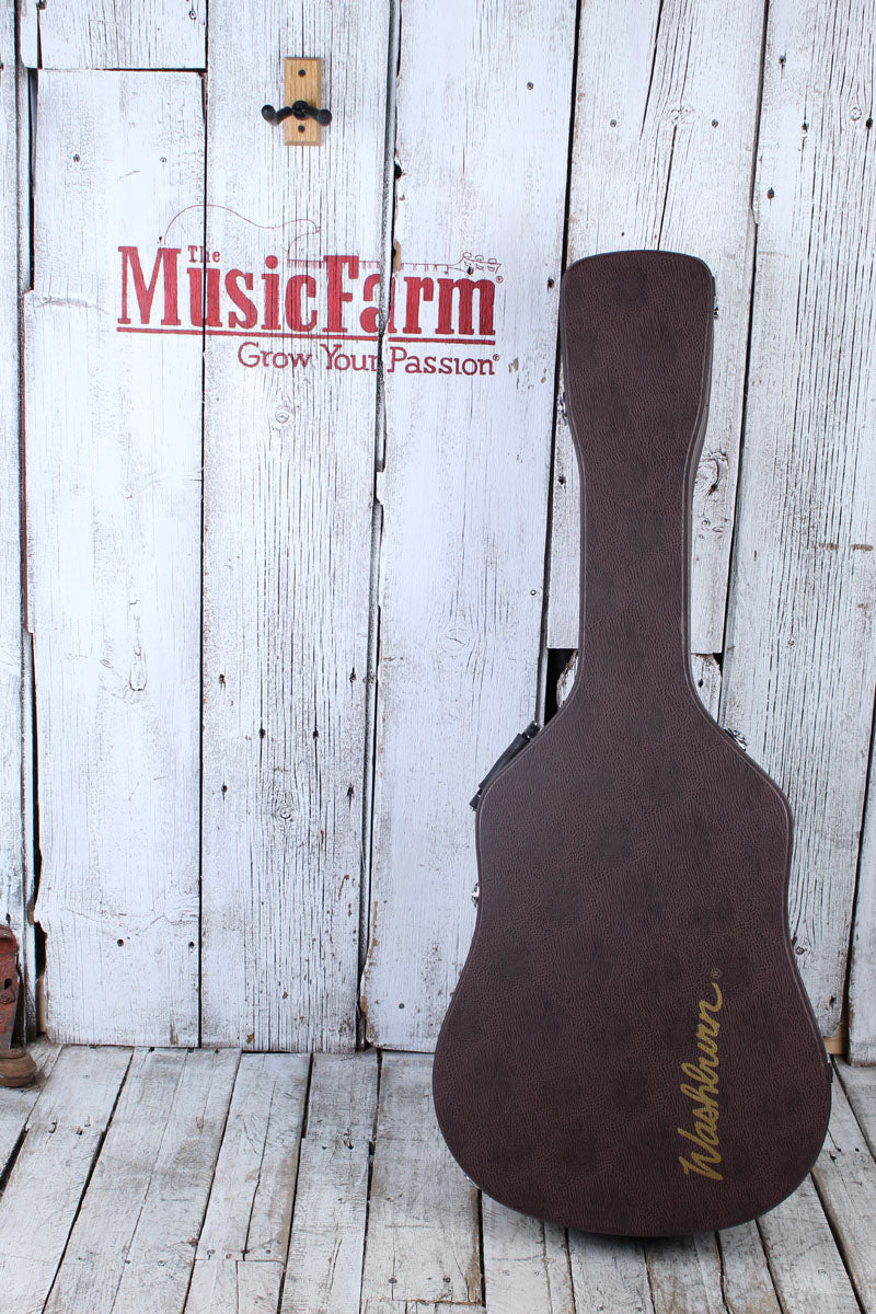 Washburn HD100SWK Heritage Series Acoustic Guitar Natural with Hardshell Case