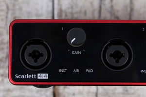 Focusrite Scarlett 4i4 3rd Generation USB Audio Recording Interface w Software