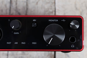 Focusrite Scarlett 4i4 3rd Generation USB Audio Recording Interface w Software