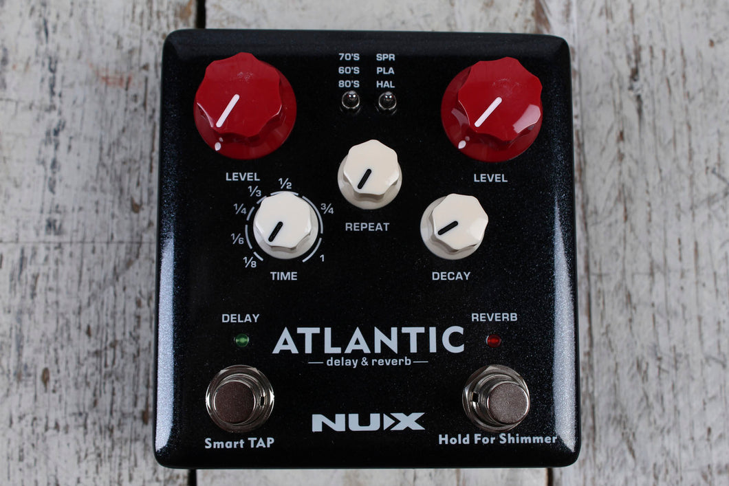 NUX NDR-5 Atlantic Delay and Reverb Pedal Electric Guitar Effects Pedal