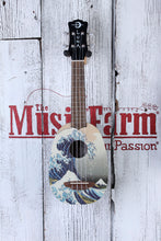 Load image into Gallery viewer, Luna Great Wave Pineapple Soprano Ukulele Great Wave Artwork UKE GWS w Gig Bag
