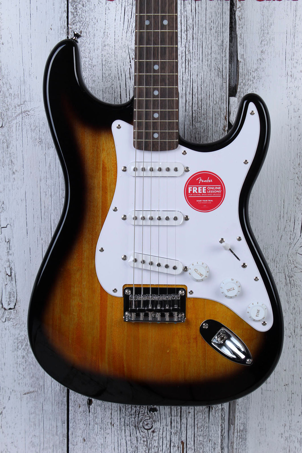 Fender® Squier Bullet Stratocaster HT Electric Guitar Brown Sunburst Finish