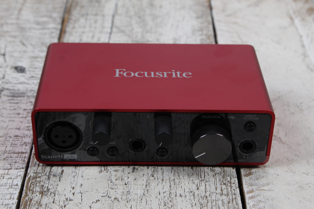 Focusrite Scarlett Solo 3rd Generation USB Audio Recording Interface w Pro Tools