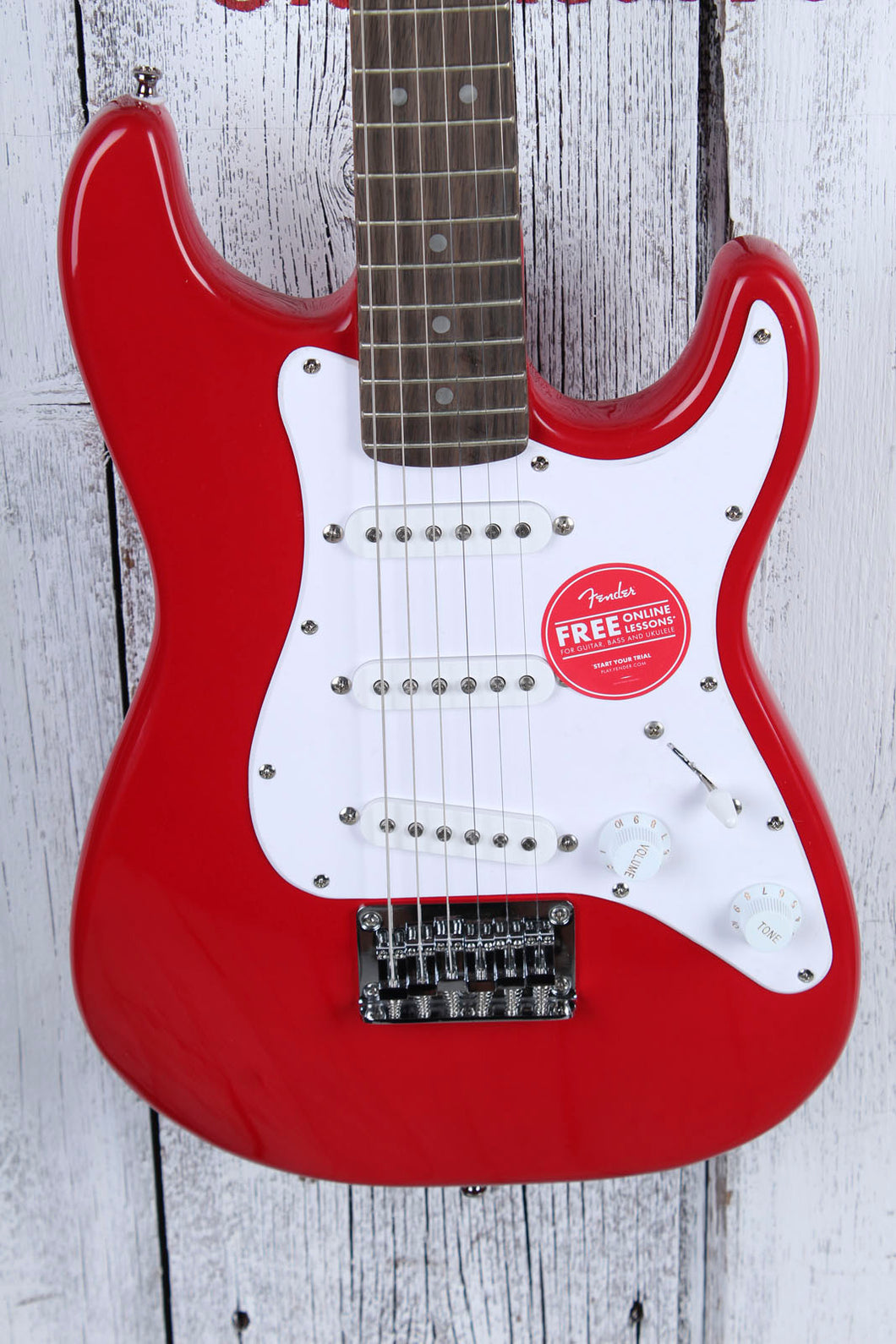 Fender® Squier Mini Stratocaster Electric Guitar 22.75 Inch Scale Dakota Red