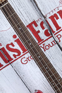 Fender® Squier Mini Precision Bass 4 String Electric P Bass Guitar Dakota Red