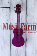 Load image into Gallery viewer, Kala Soprano Waterman Ukulele Fluorescent Purple Grape KA-SWF-PL with Tote Bag