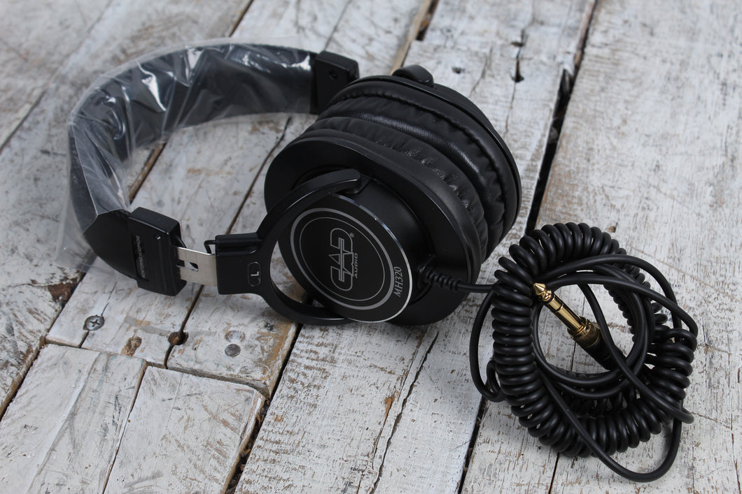 CAD Audio MH320 Closed Back Studio Headphones Soft Leather Ear Pads Black