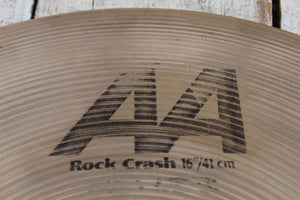 Sabian 16 Inch AA Rock Crash Cymbal 16" Rock Crash Drum Cymbal