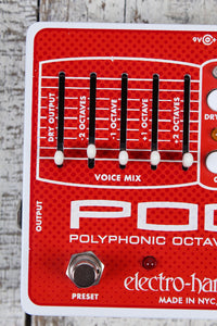 EHX Electro-Harmonix POG 2 Effects Pedal Electric Guitar Polyphonic Octave Generator Pedal