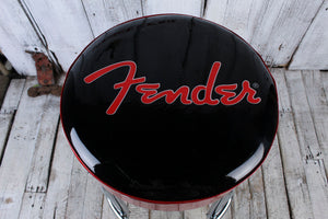 Fender Red Sparkle 30 Inch Barstool Black and Red Swivel Bar Stool