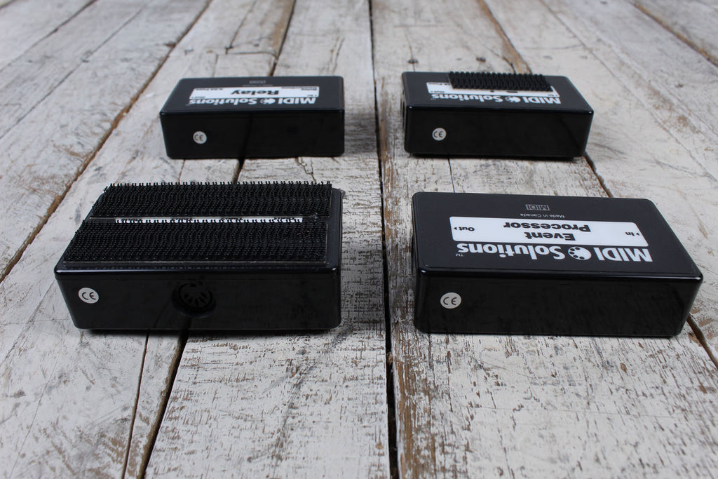 Midi Solutions Event Processor MultiVoltage Quadra Thru & Relay MIDI Interfaces with Cables