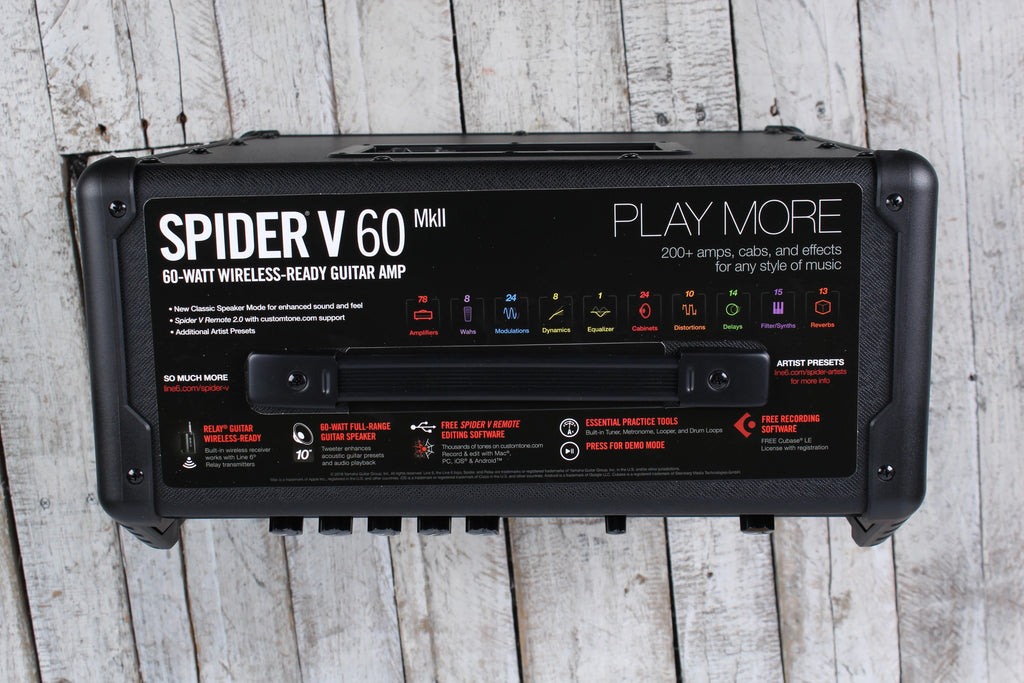 Line 6 Spider V 60 MkII Electric Guitar Amplifier 60 Watt Modeling Combo Amp