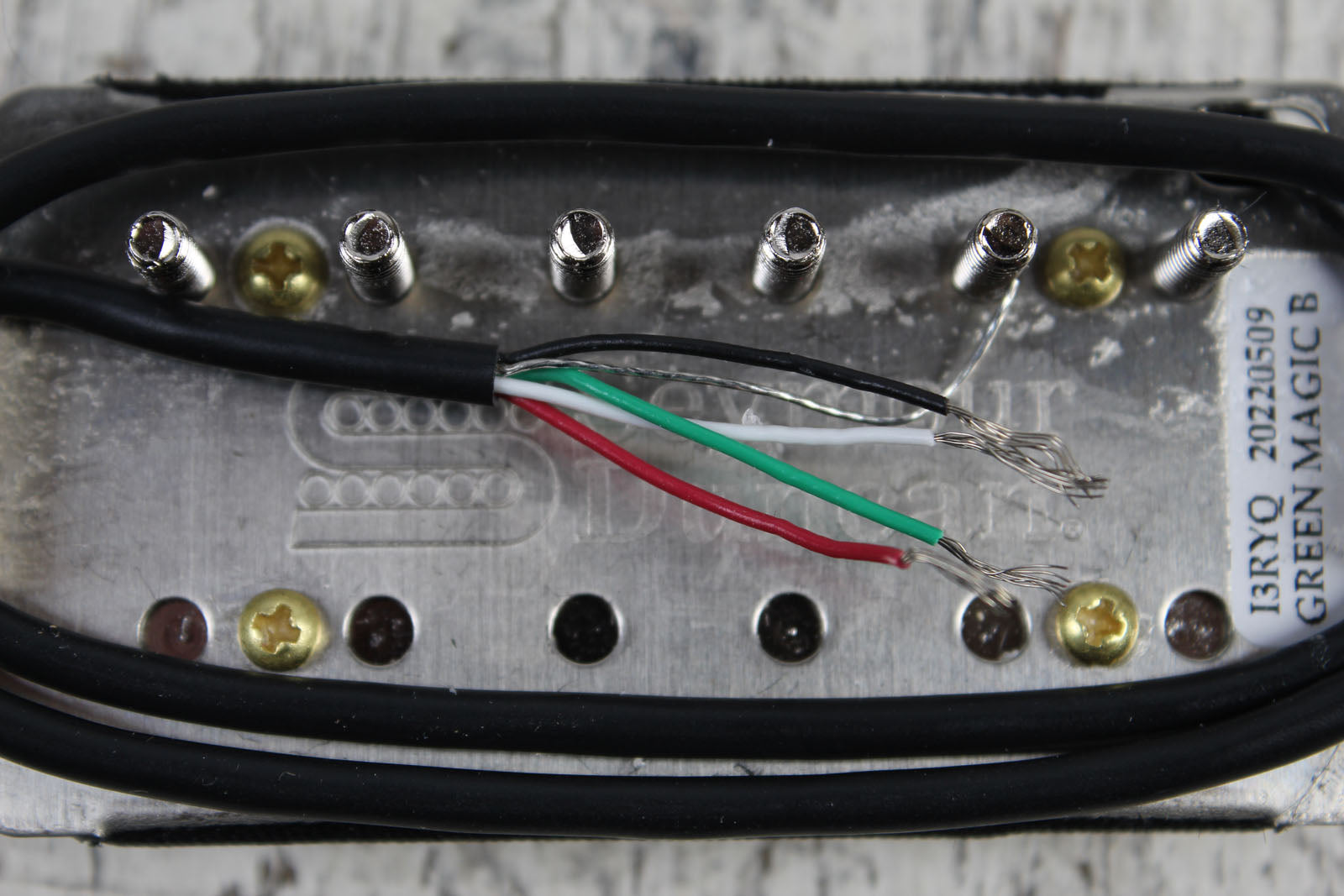 Seymour Duncan Green Magic Bridge Humbucker Electric Guitar Pickup Reverse Zebra