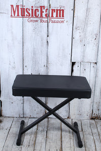On Stage Deluxe Padded Keyboard Bench X Style Foldable with Padded Seat KT7800+