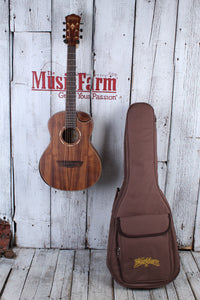 Washburn G-Mini 55 Koa Mini Grand Auditorium Acoustic Guitar with Gig Bag