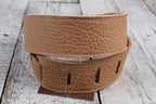 Henry Heller 2" Wide American Buffalo Leather Guitar Strap in Natural Light Tan