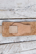 Henry Heller 2" Wide American Buffalo Leather Guitar Strap in Natural Light Tan