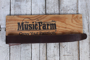 Henry Heller 2" Wide American Buffalo Leather Guitar Strap Chocolate