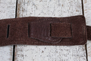 Henry Heller 2" Wide American Buffalo Leather Guitar Strap Chocolate