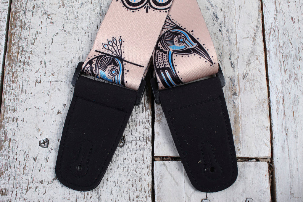 Henry Heller 2" Wide Peacock Tattoo Design Guitar Strap