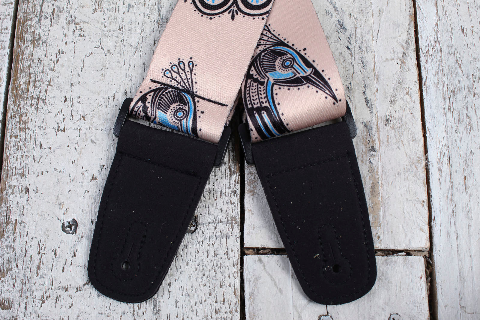 Henry Heller 2" Wide Peacock Tattoo Design Guitar Strap