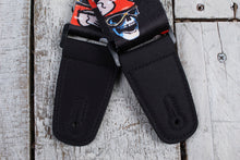 Load image into Gallery viewer, Henry Heller 2&quot; Wide Live and Let Die Crazy Skull Guitar Strap