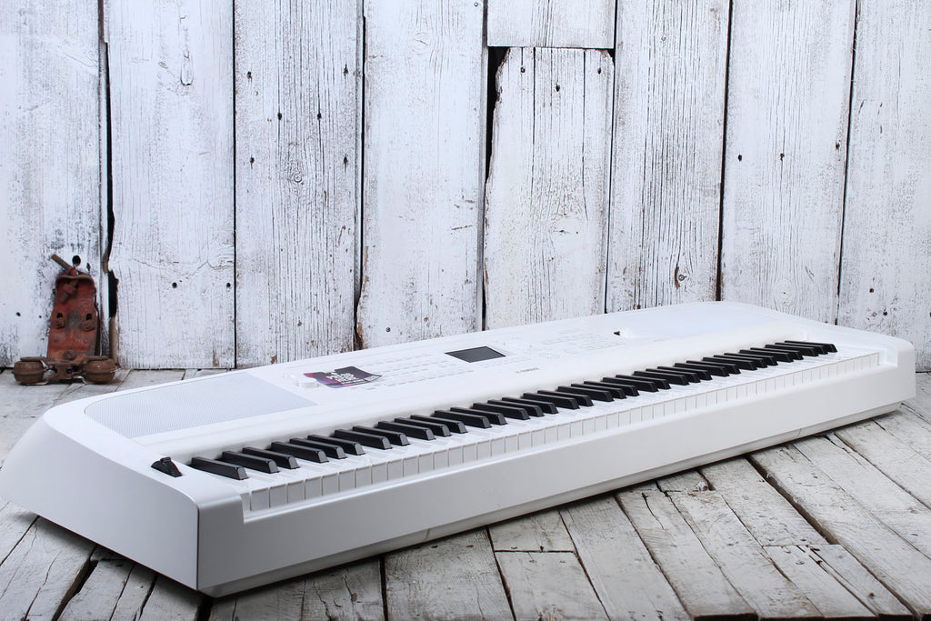 Yamaha DGX-670 White 88 Key Digital Portable Grand Piano with Sustain Pedal