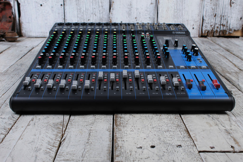 Yamaha MG16XU 16 Channel Analog Stereo Mixer Internal Power Supply and Effects