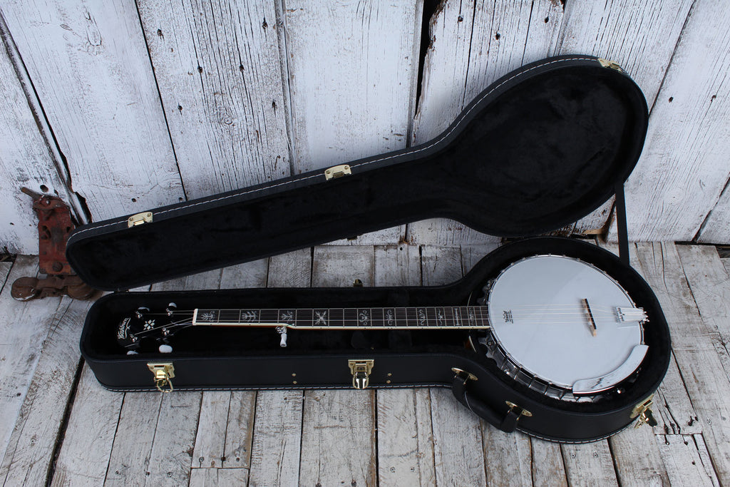 Guardian CG-016-J Flat Top Banjo Hardshell Black with Plush Interior