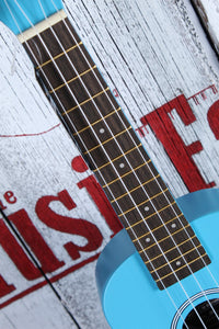 Kala Ukadelic Blue Yonder Soprano Ukulele All Wood Uke UK-BLUEYONDER w Tote Bag