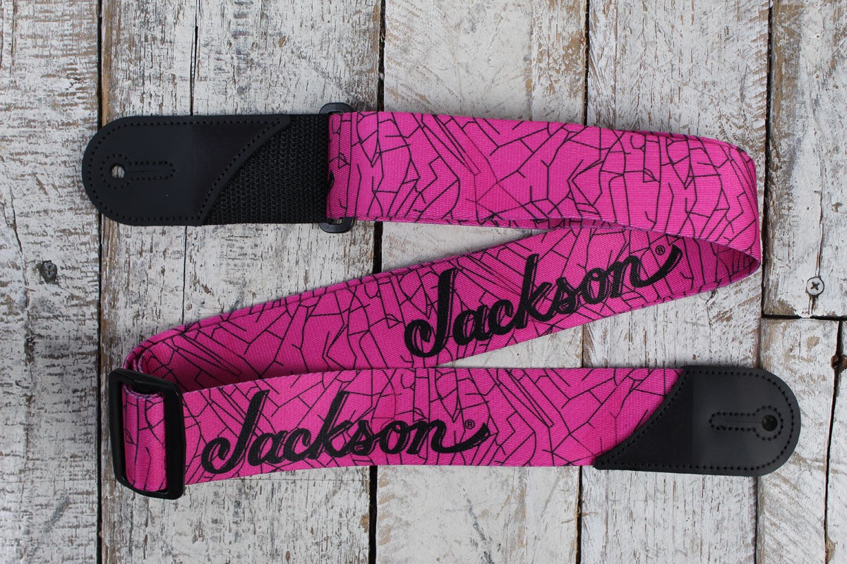 Jackson Cracked Mirror Strap 2 Inch Guitar Strap Pink