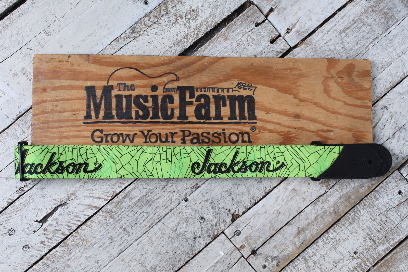 Jackson Cracked Mirror Strap 2 Inch Guitar Strap Green