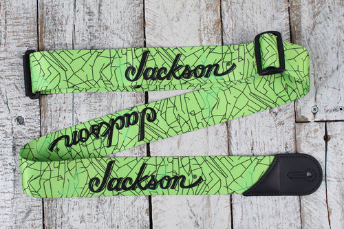 Jackson Cracked Mirror Strap 2 Inch Guitar Strap Green