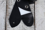 Jackson Grommet Leather Strap 2.5 Inch Leather Guitar Strap Black