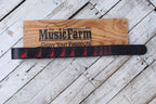 Jackson Shark Fin Leather Strap 2 Inch Guitar Strap Black and Red