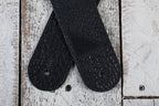 Jackson Shark Fin Leather Strap 2 Inch Guitar Strap Black and Red