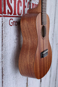 Kala Satin Mahogany Concert Ukulele Bundle KA-15C with Gig Bag Tuner and Strap