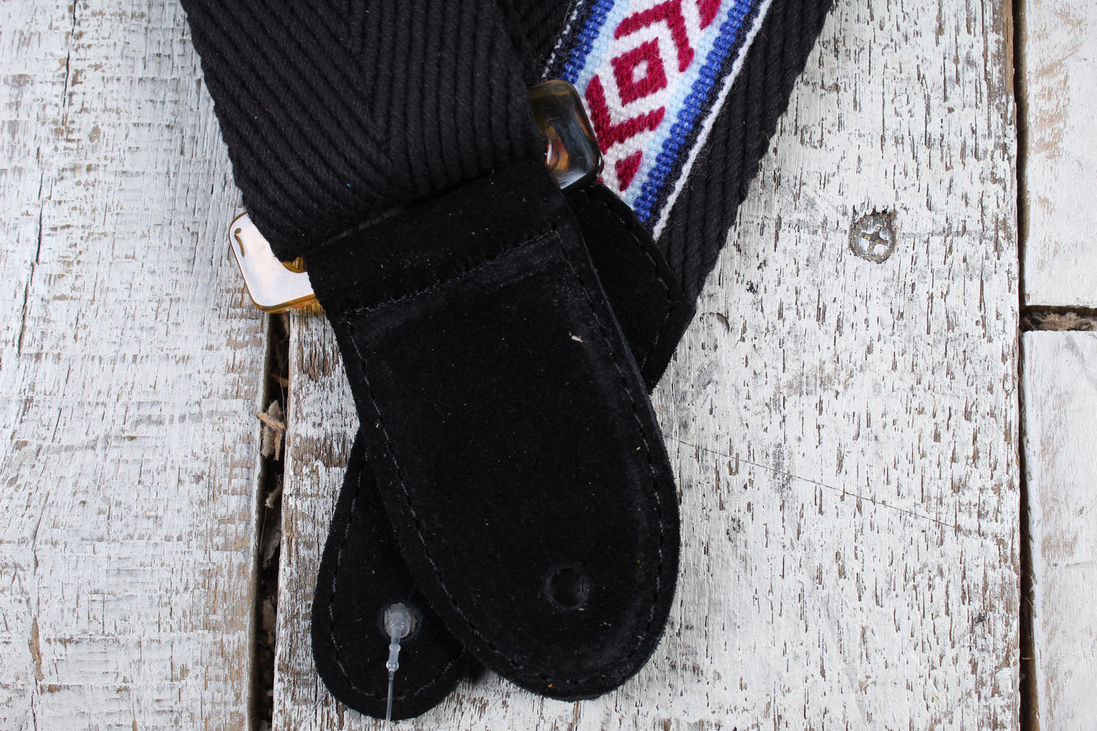 Henry Heller Original Tort-O Triglide Guitar Strap Black with Red White & Blue