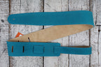 Henry Heller HBS2-TRQ 2 Inch Turquoise Capri Suede Guitar Strap with Nubuck Backing