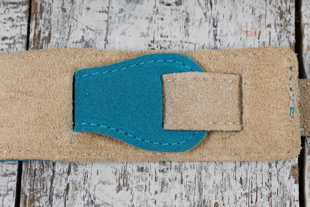 Henry Heller HBS2-TRQ 2 Inch Turquoise Capri Suede Guitar Strap with Nubuck Backing