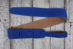 Henry Heller Blue Capri Suede Guitar Strap with Nubuck Backing