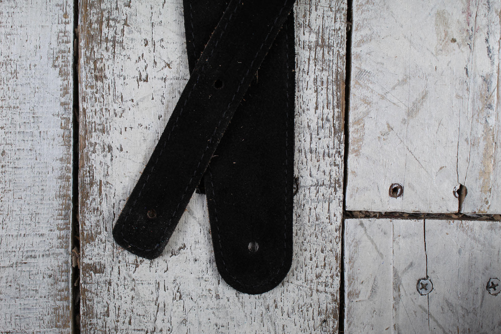 Henry Heller 2 Inch Black Capri Suede Guitar Strap with Nubuck Backing