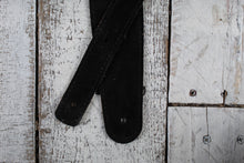 Load image into Gallery viewer, Henry Heller 2 Inch Black Capri Suede Guitar Strap with Nubuck Backing
