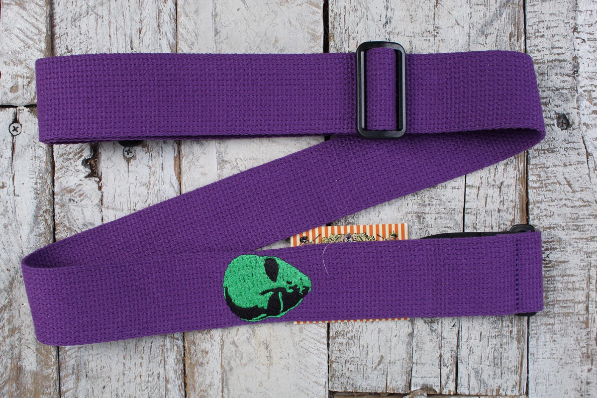 Henry Heller 2" Cotton Stap w/Embroidered Alien - Purple Main image
