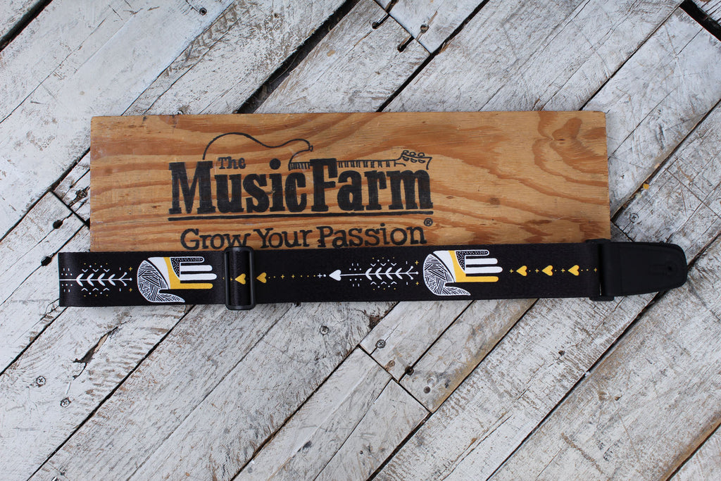 Henry Heller 2 Inch Artist Series Sublimation Guitar Strap Hand & Heart Design