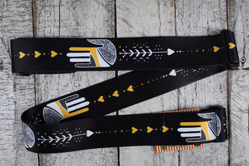 Henry Heller 2 Inch Artist Series Sublimation Guitar Strap Hand & Heart Design