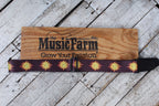 Henry Heller 2 Inch Artist Series Sublimation Guitar Strap New Age Sun Design Brown