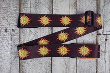 Load image into Gallery viewer, Henry Heller 2 Inch Artist Series Sublimation Guitar Strap New Age Sun Design Brown